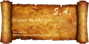 Sipos Abiáta névjegykártya